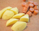 チョリソーとじゃがいもの粒マスタード和え作り方1写真