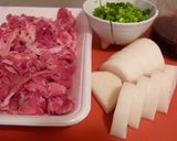 ♔すき焼き牛肉と焼き山芋の炒め物♔作り方1写真