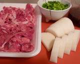 ♔すき焼き牛肉と焼き山芋の炒め物♔作り方1写真