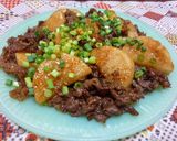 ♔すき焼き牛肉と焼き山芋の炒め物♔作り方4写真