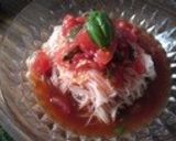 トマトとバジルのケッカそうめん作り方7写真