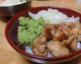カリカリ鶏とアボガドのゆず胡椒丼作り方5写真