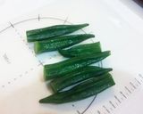 おかかとオクラのカルボナーラ風パスタ作り方1写真