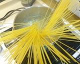 おかかとオクラのカルボナーラ風パスタ作り方10写真