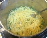 おかかとオクラのカルボナーラ風パスタ作り方14写真