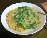 おかかとオクラのカルボナーラ風パスタ作り方15写真