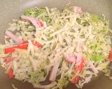 朝ご飯♡お1人様♡千切りキャベツオムレツ作り方1写真