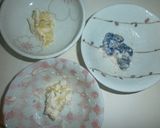 レンジでまんまるケーキ(クリチ＆フルーツ作り方2写真