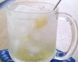 つぶつぶレモンサワー。果実酒の檸檬で。作り方4写真