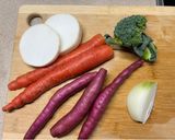 彩色野菜の 豚巻き蒸し作り方1写真