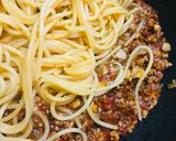 豚挽肉のトマトミートソースパスタ作り方3写真