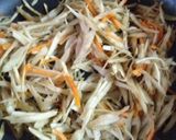 キンピラ豆腐バーグの照り焼き丼作り方1写真