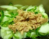 黒ウリとツナの塩昆布胡麻酢和え作り方4写真