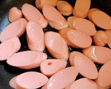 楽安旨＊魚肉ソーセージともやし炒め作り方2写真