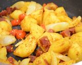 塩麹でカレー風味のスパニッシュオムレツ作り方3写真