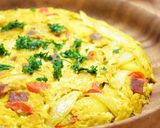 塩麹でカレー風味のスパニッシュオムレツ作り方7写真