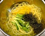 沢庵・胡瓜・塩昆布で超簡単冷製パスタ作り方4写真