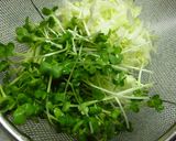 貝割れとキャベツの梅おかか塩昆布胡麻和え作り方1写真