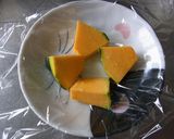 《お手軽一人分》炊飯器で塩カボチャ蒸し作り方2写真
