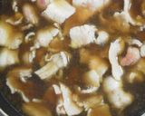 豚バラとごぼうのトロトロ卵とじ丼作り方2写真