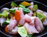 野菜と鳥むね肉のチーズ焼き　京都カフェ作り方2写真