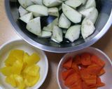 色鮮やか☆肉団子と野菜の甘酢あんかけ作り方1写真