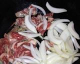 ラム肉のカレー味炒め作り方1写真