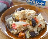 なすとトマトと豚のごまみそ蒸し作り方6写真