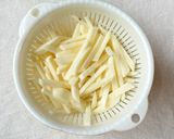 豚細切り肉とじゃがいものソース炒め作り方1写真