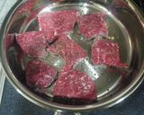 塩麹漬け牛もも肉のステーキ　レモンソース作り方4写真