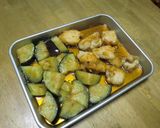 さっぱり☆ナスと鶏肉の揚浸し*温玉ソース作り方4写真