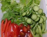 豚ばら肉のカレーソース炒め（サラダ風）作り方5写真