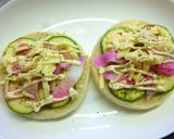 スライス蒲鉾とズッキーニのバジルトースト作り方3写真