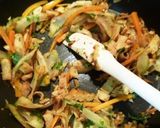 セロリの味噌焼きそば作り方3写真
