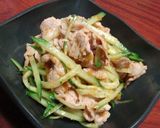 豚こまときゅうりのおろしのタレ合え。作り方4写真