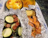 ズッキーニとソーセージのホイル焼き作り方5写真