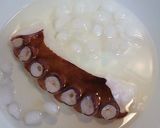 生タコのお刺身をミョウガと辛子酢味噌で作り方2写真
