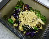茄子とピーマンとわかめの炒め煮風作り方8写真