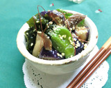 茄子とピーマンとわかめの炒め煮風作り方10写真