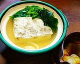 バーナー焼き豆腐,黒舞茸,長葱のお味噌汁作り方10写真