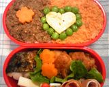 そぼろご飯ＤＥかわいいお弁当♡作り方2写真