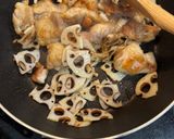 鶏ももとさつまいも・れんこん・舞茸のオイ炒め作り方10写真