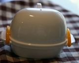 [レンジでらくチン] とろ～り半熟卵作り方1写真