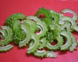Wかつお出汁のゴーヤ炒め作り方1写真