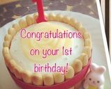 祝1歳誕生日☆桃のバースデーケーキ♡作り方11写真