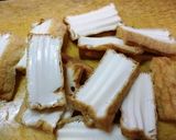 厚揚げとサヤインゲンのそぼろ味噌煮作り方1写真