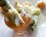 クリームチーズIN花ズッキーニの天ぷら作り方7写真
