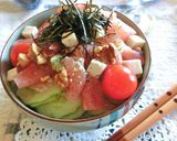 生ハムとクリチのハーブ塩レモン丼作り方7写真