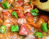 鰹節たっぷり*夏野菜とベーコンの素麺作り方8写真