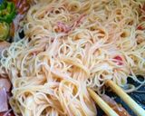 鰹節たっぷり*夏野菜とベーコンの素麺作り方12写真